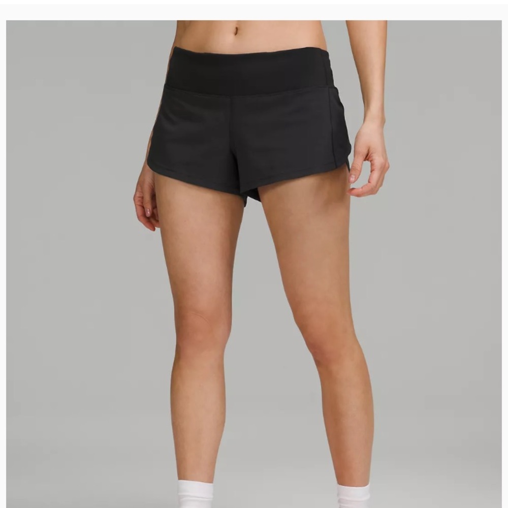 Lululemon Speed Up Low-Rise Lined Short 2.5". Black